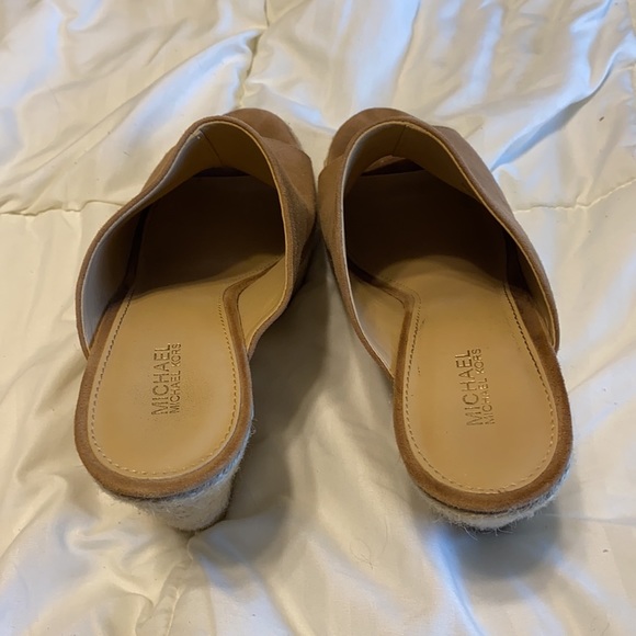 MICHAEL KORS Tan Suede Espadrille Wedge Mule - Picture 2 of 2